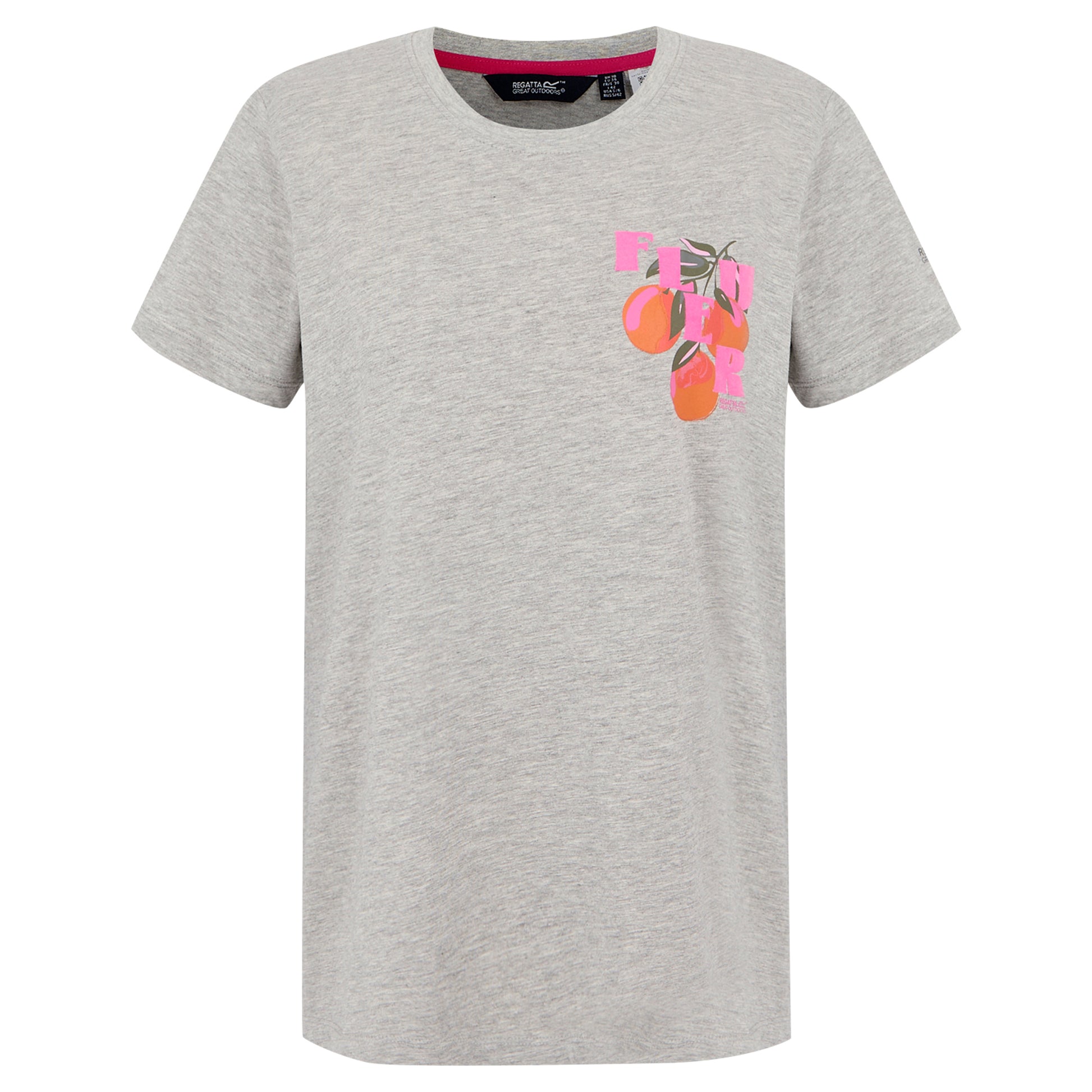 Grey Marl - Front - Regatta Womens-Ladies Filandra VX Fleur T-Shirt