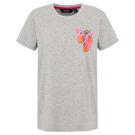 Grey Marl - Front - Regatta Womens-Ladies Filandra VX Fleur T-Shirt