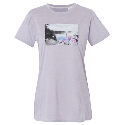 Wisteria Marl - Front - Regatta Womens-Ladies Fingal IX Landscape T-Shirt