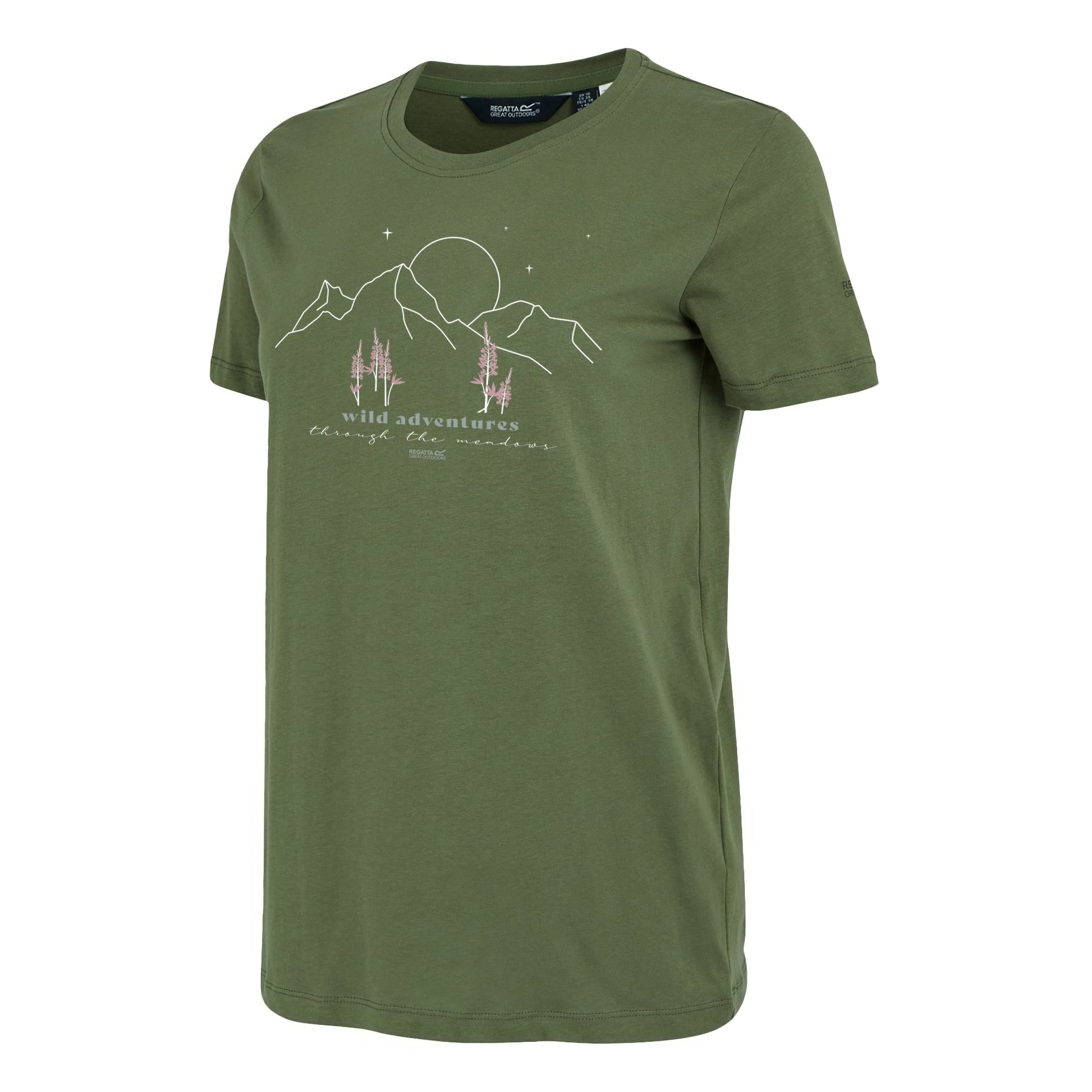 Green - Side - Regatta Womens-Ladies Filandra VX Wild Adventures T-Shirt