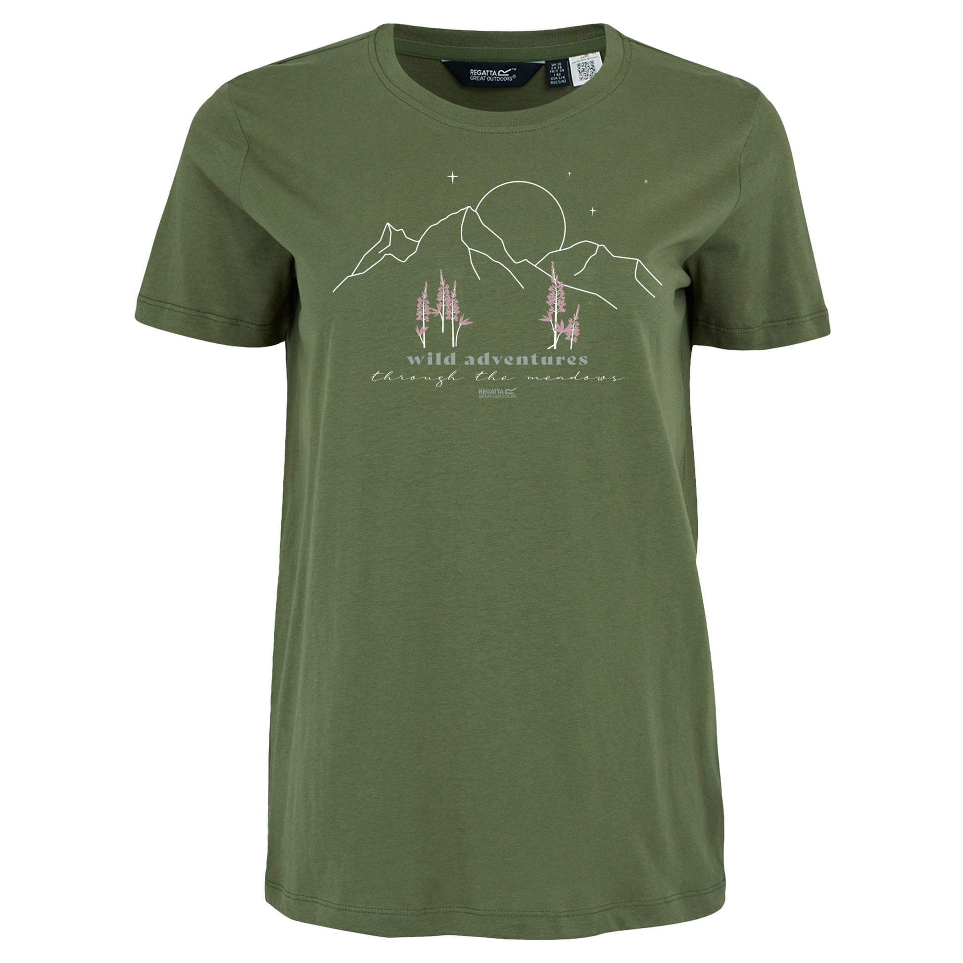 Green - Front - Regatta Womens-Ladies Filandra VX Wild Adventures T-Shirt