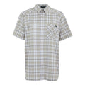 White-Golden Sand-Treetop - Front - Regatta Mens Begarno Checked Short-Sleeved Shirt