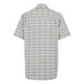 White-Golden Sand-Treetop - Back - Regatta Mens Begarno Checked Short-Sleeved Shirt
