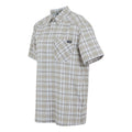 White-Golden Sand-Treetop - Side - Regatta Mens Begarno Checked Short-Sleeved Shirt