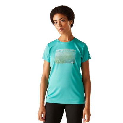 Turquoise - Lifestyle - Regatta Womens-Ladies Fingal IX Grass T-Shirt