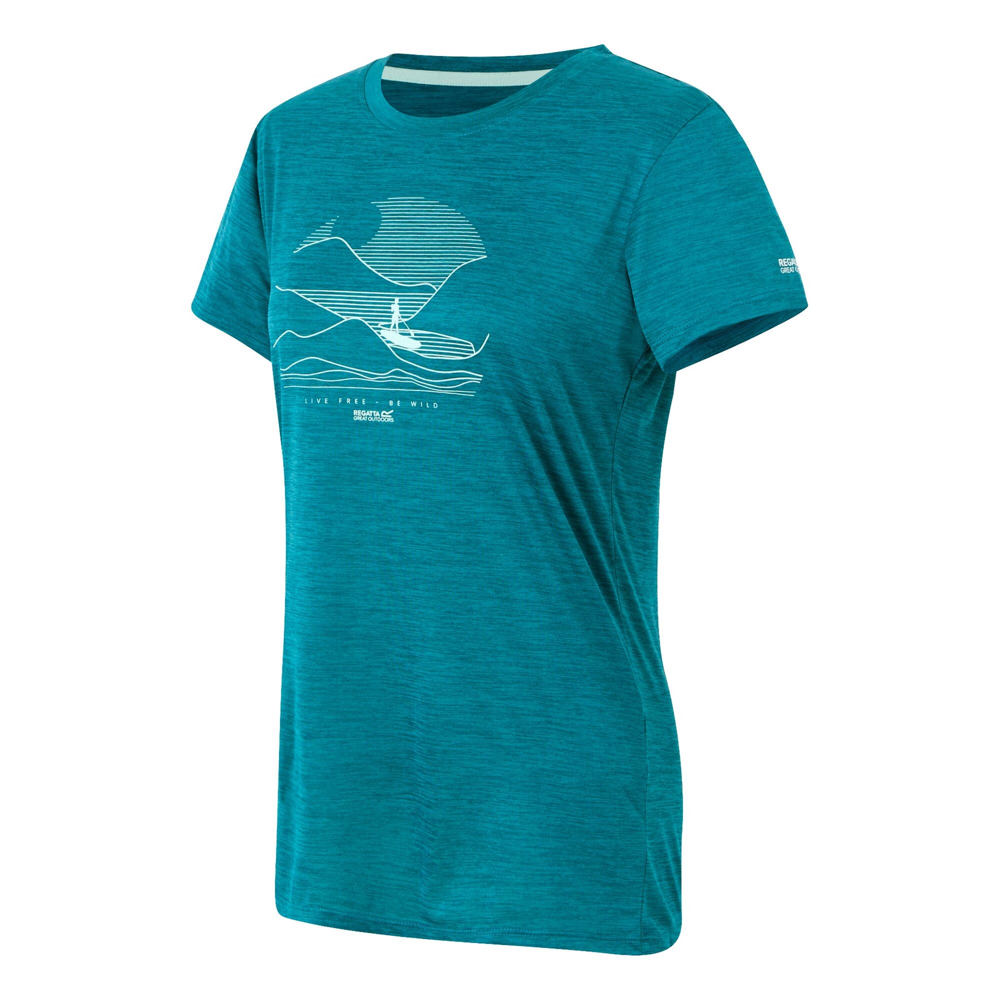 Exotic Plume - Side - Regatta Womens-Ladies Fingal IX Live Free Be Wild Marl T-Shirt