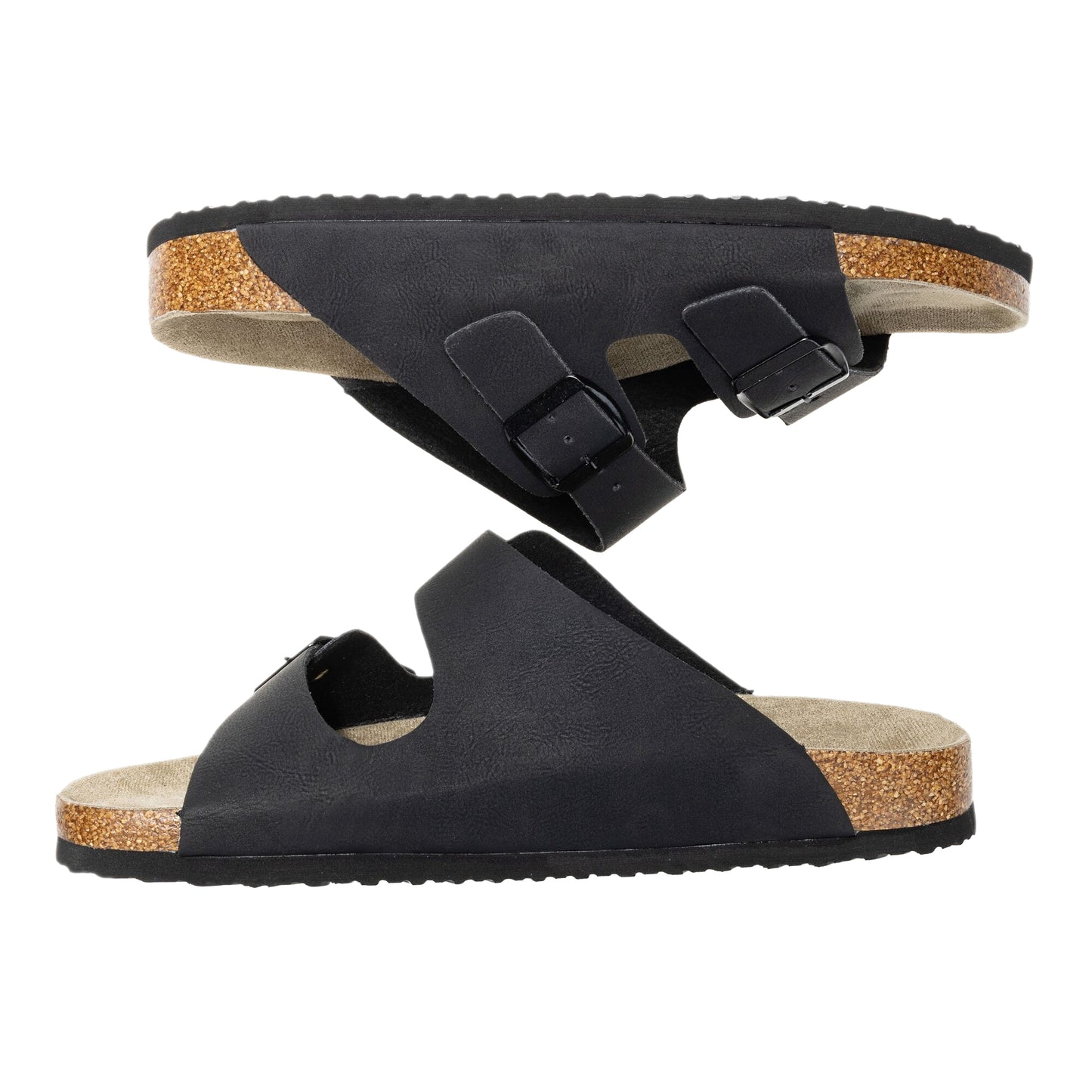 Black - Side - Regatta Mens Asby Double Strap Sandals