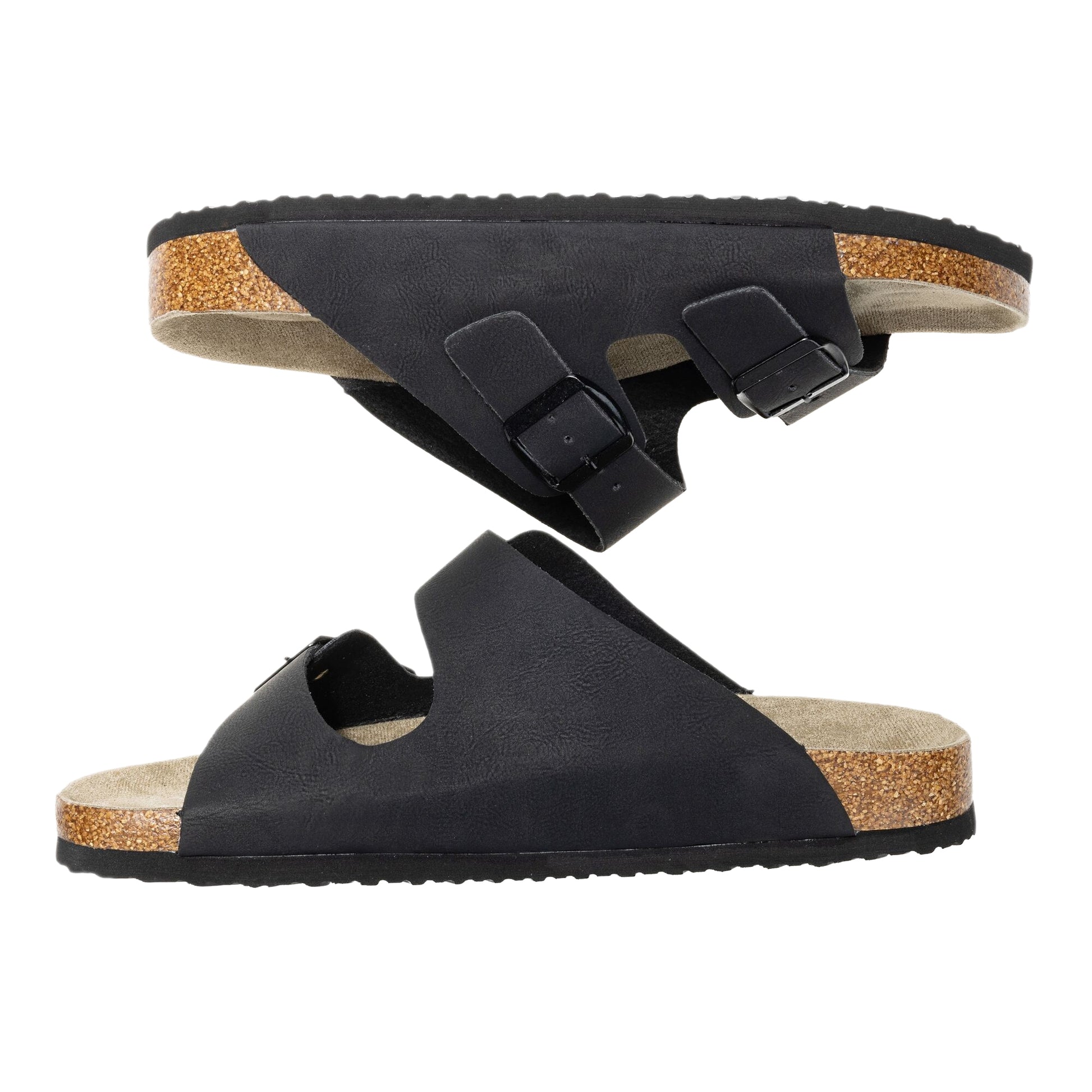 Black - Side - Regatta Mens Asby Double Strap Sandals