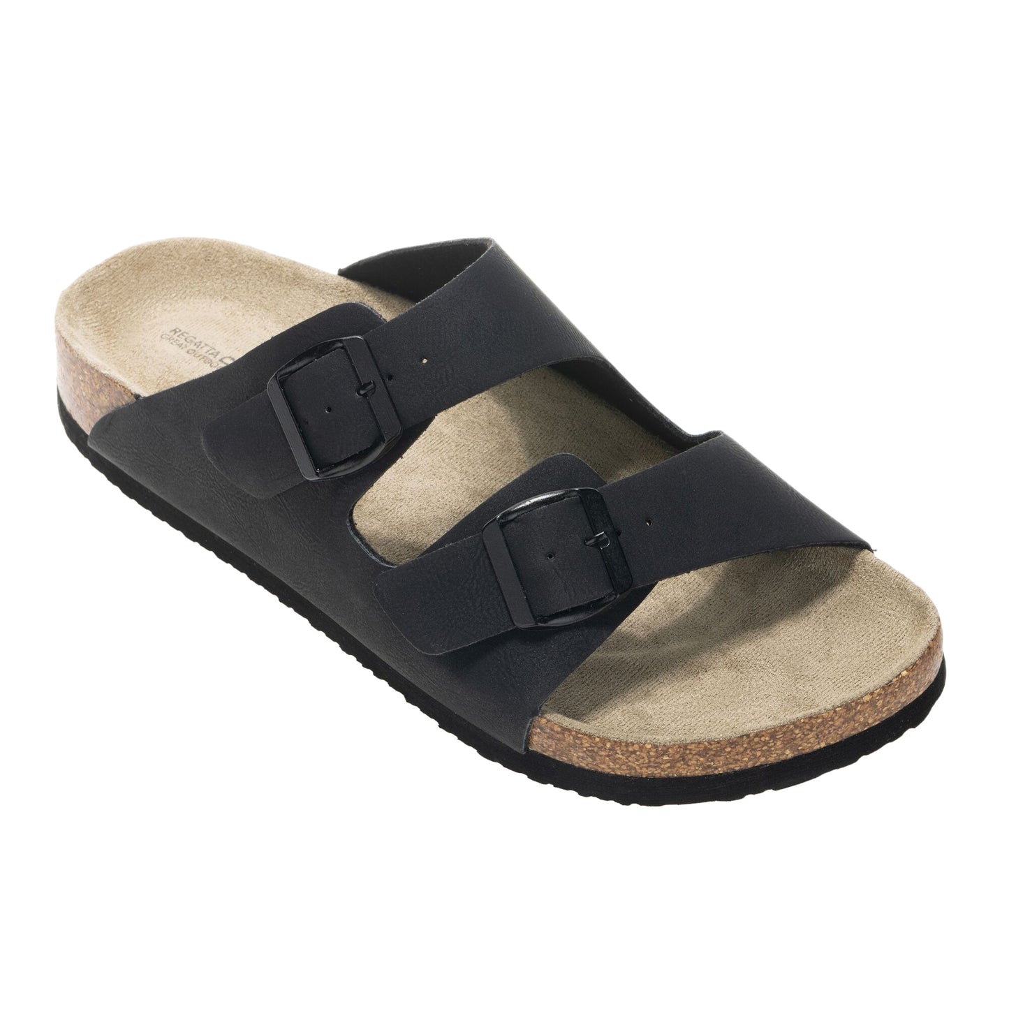 Black - Lifestyle - Regatta Mens Asby Double Strap Sandals