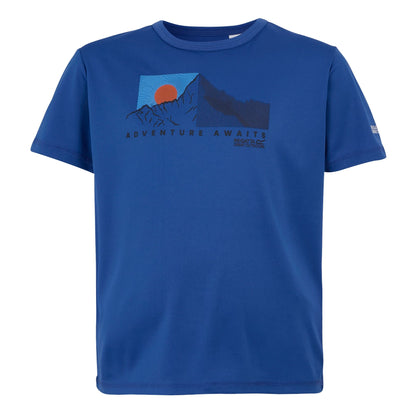 Olympian Blue - Front - Regatta Childrens-Kids Alvarado IX Adventure Awaits T-Shirt
