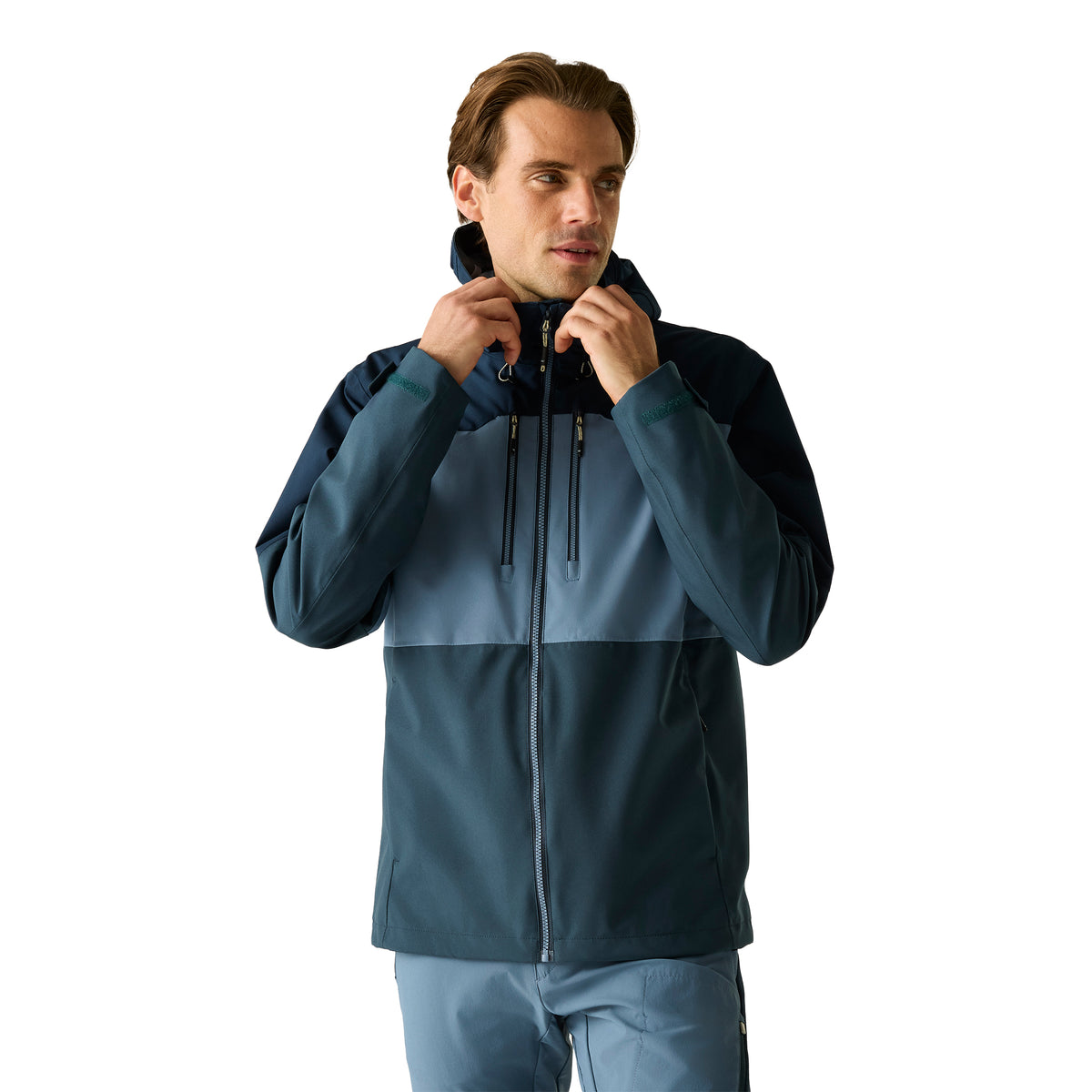 China Blue-Navy-Night Sky - Lifestyle - Regatta Mens Maland II Waterproof Jacket