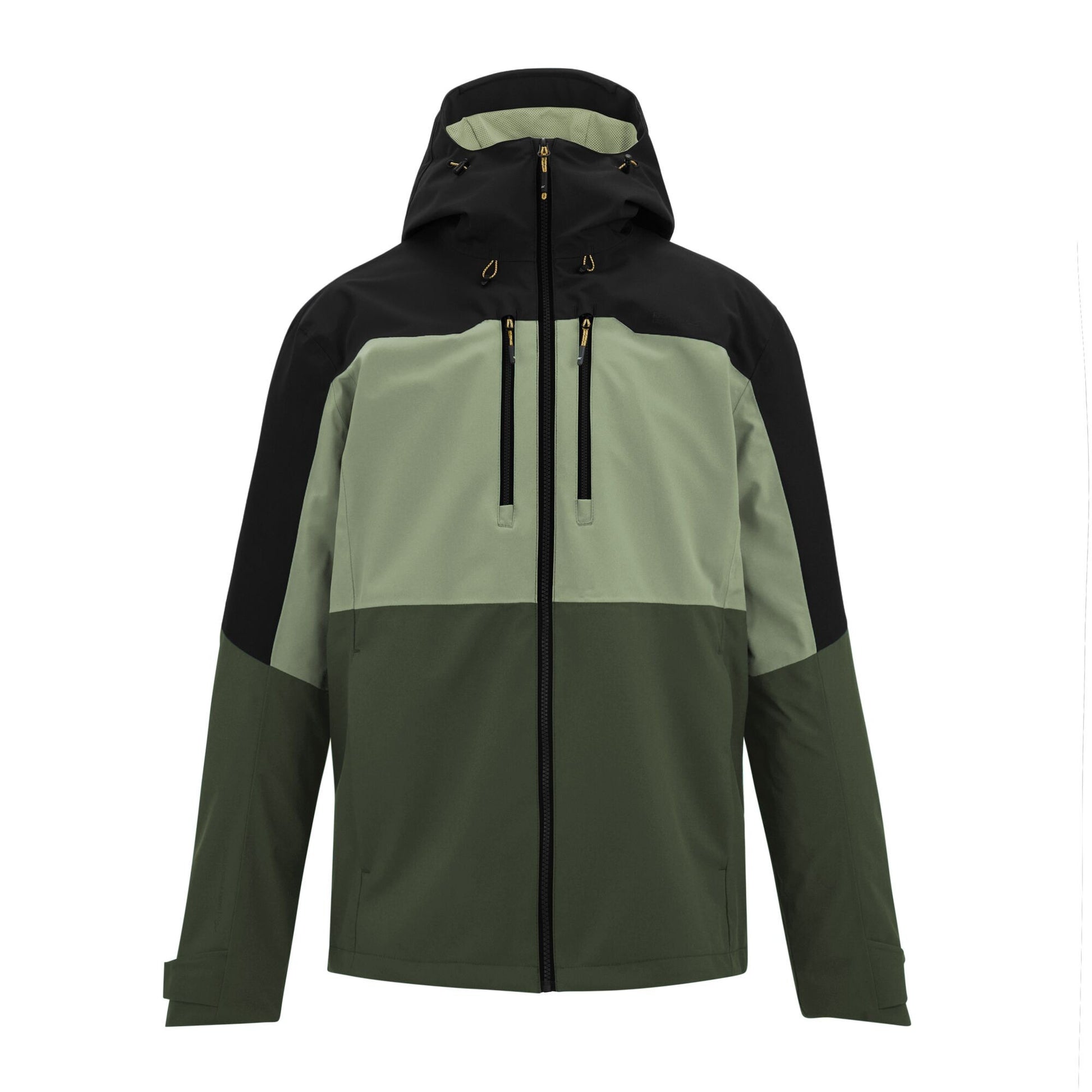 Sage-Black-Dark Khaki - Front - Regatta Mens Maland II Waterproof Jacket