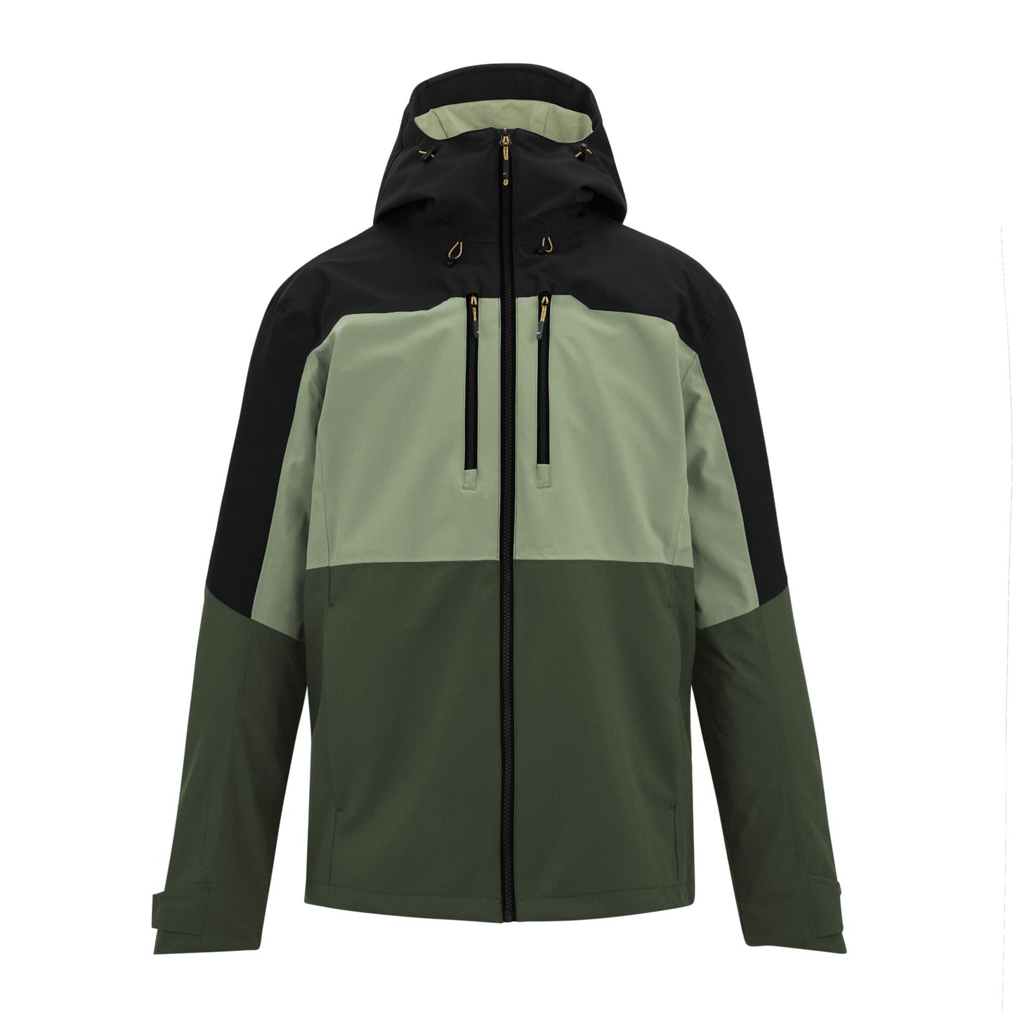 Sage-Black-Dark Khaki - Front - Regatta Mens Maland II Waterproof Jacket
