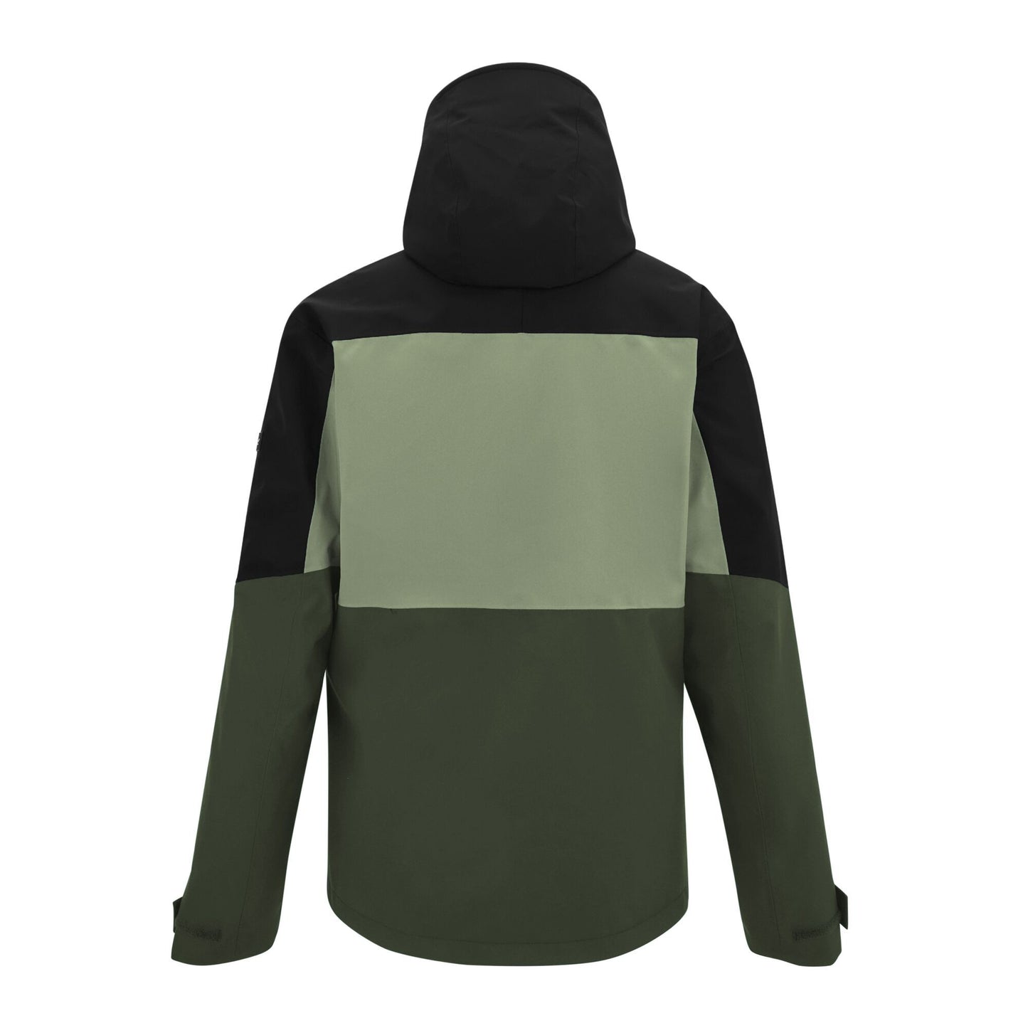 Sage-Black-Dark Khaki - Back - Regatta Mens Maland II Waterproof Jacket
