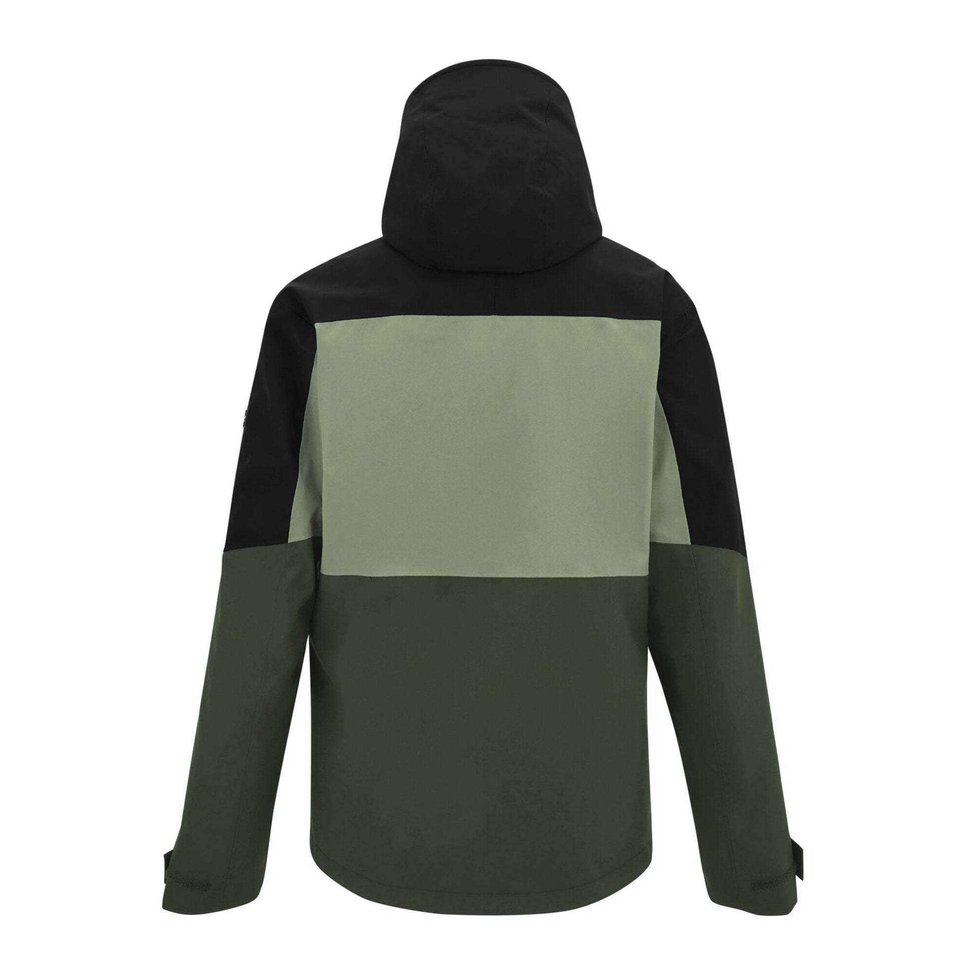 Sage-Black-Dark Khaki - Back - Regatta Mens Maland II Waterproof Jacket