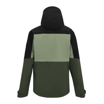 Sage-Black-Dark Khaki - Back - Regatta Mens Maland II Waterproof Jacket
