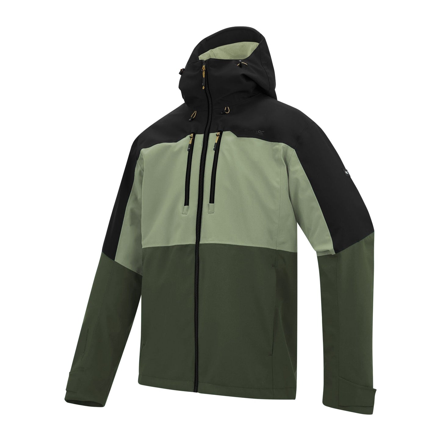 Sage-Black-Dark Khaki - Side - Regatta Mens Maland II Waterproof Jacket