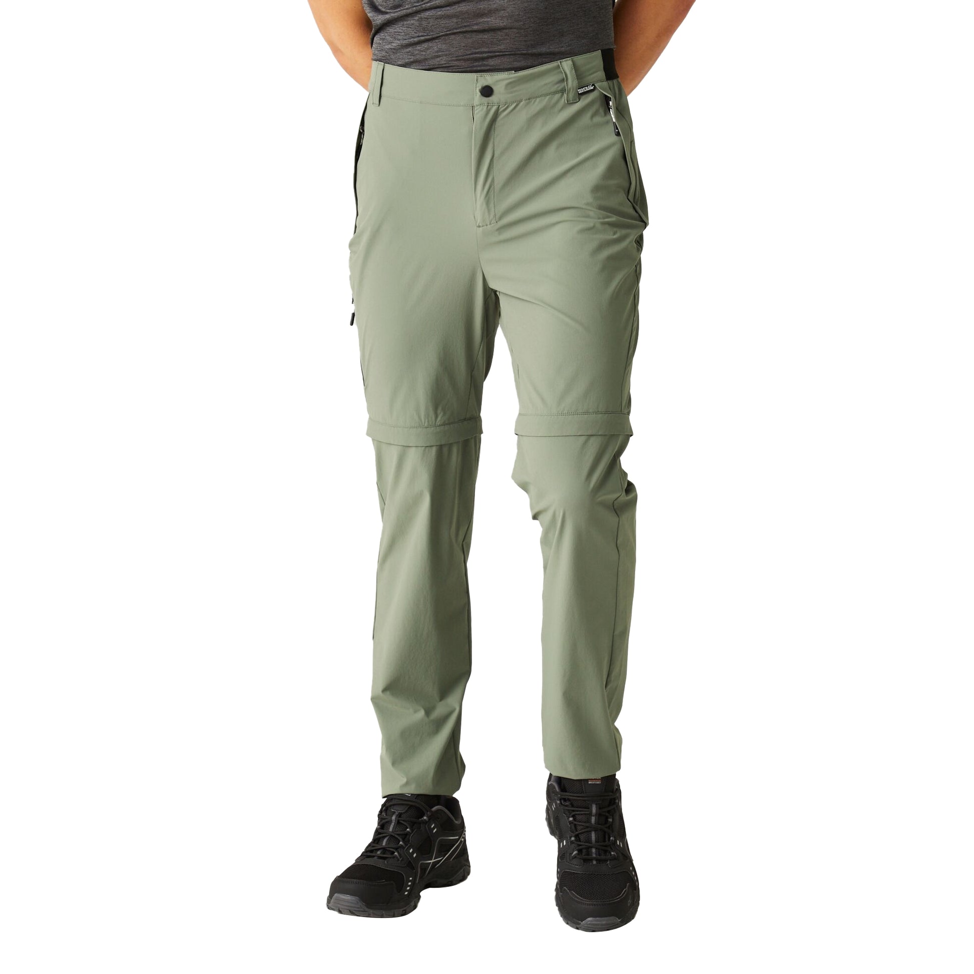 Agave Green - Lifestyle - Regatta Mens Travel Light Zip-Off Trousers