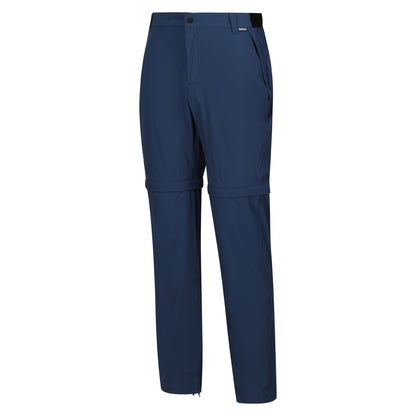 Moonlight Denim - Side - Regatta Mens Travel Light Zip-Off Trousers