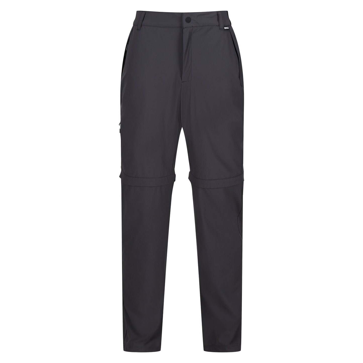 Ash - Front - Regatta Mens Travel Light Zip-Off Trousers