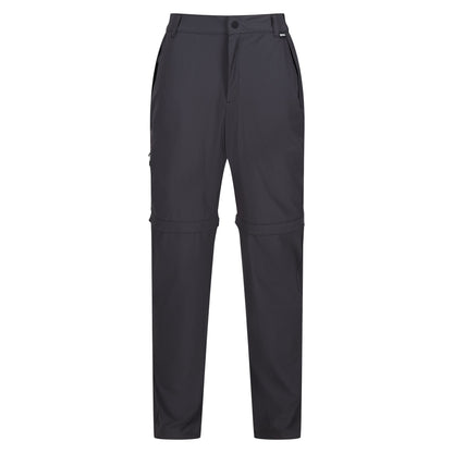 Ash - Front - Regatta Mens Travel Light Zip-Off Trousers