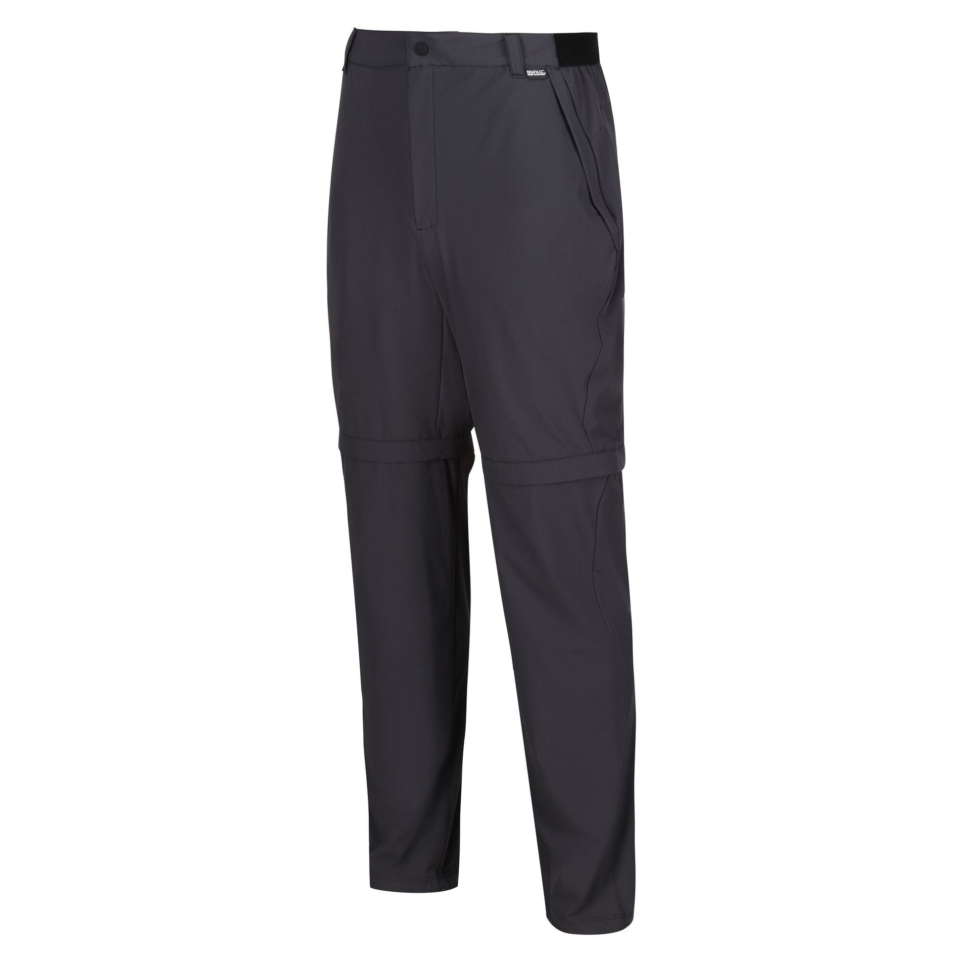 Ash - Side - Regatta Mens Travel Light Zip-Off Trousers