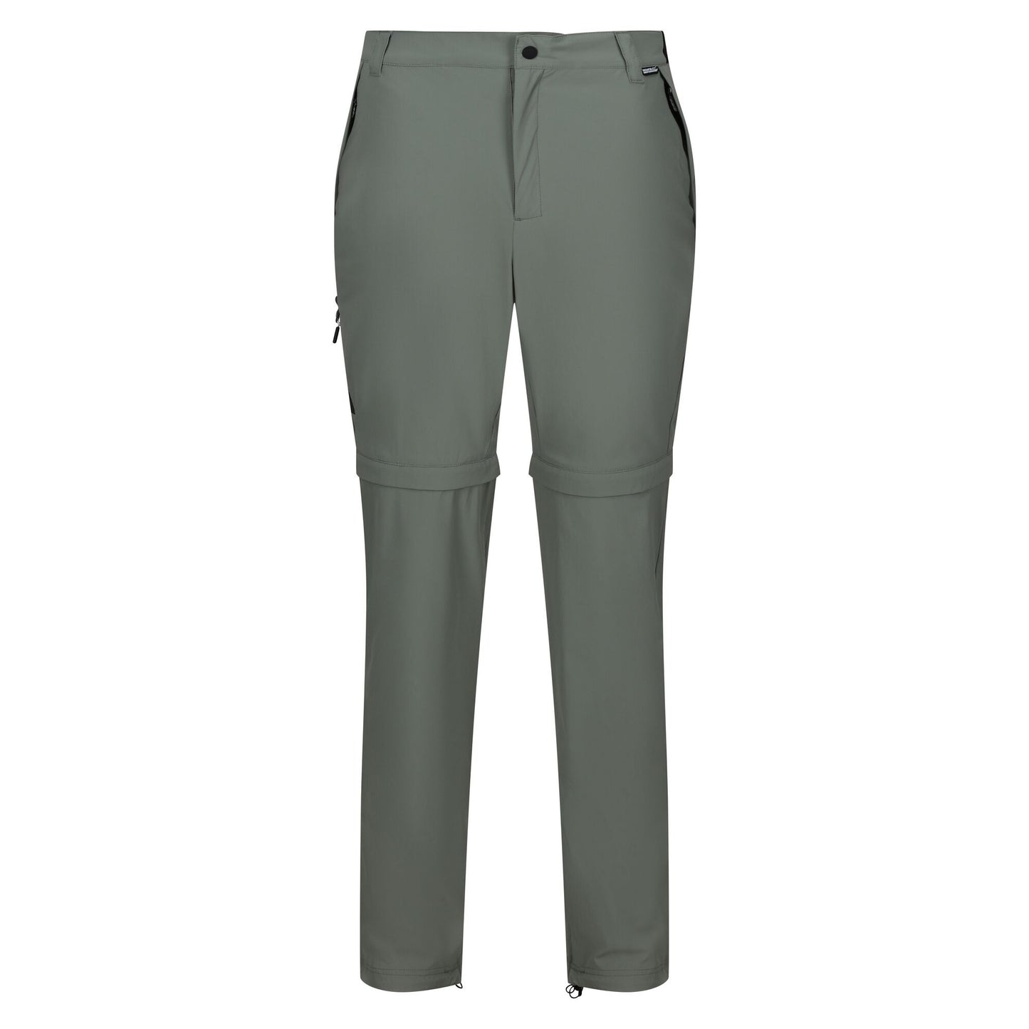 Agave Green - Front - Regatta Mens Travel Light Zip-Off Trousers