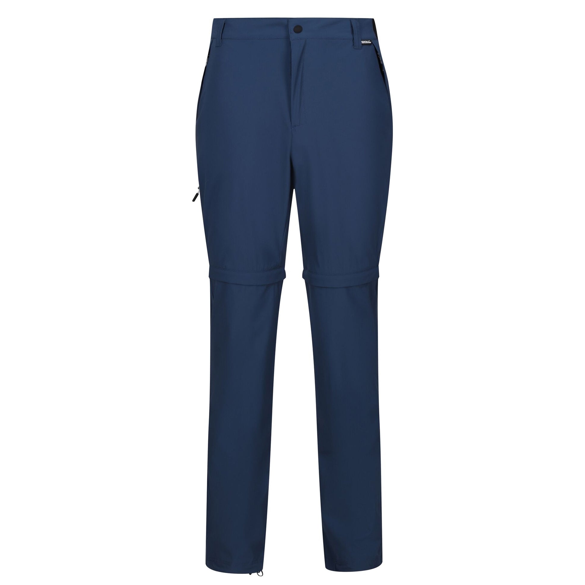 Moonlight Denim - Front - Regatta Mens Travel Light Zip-Off Trousers