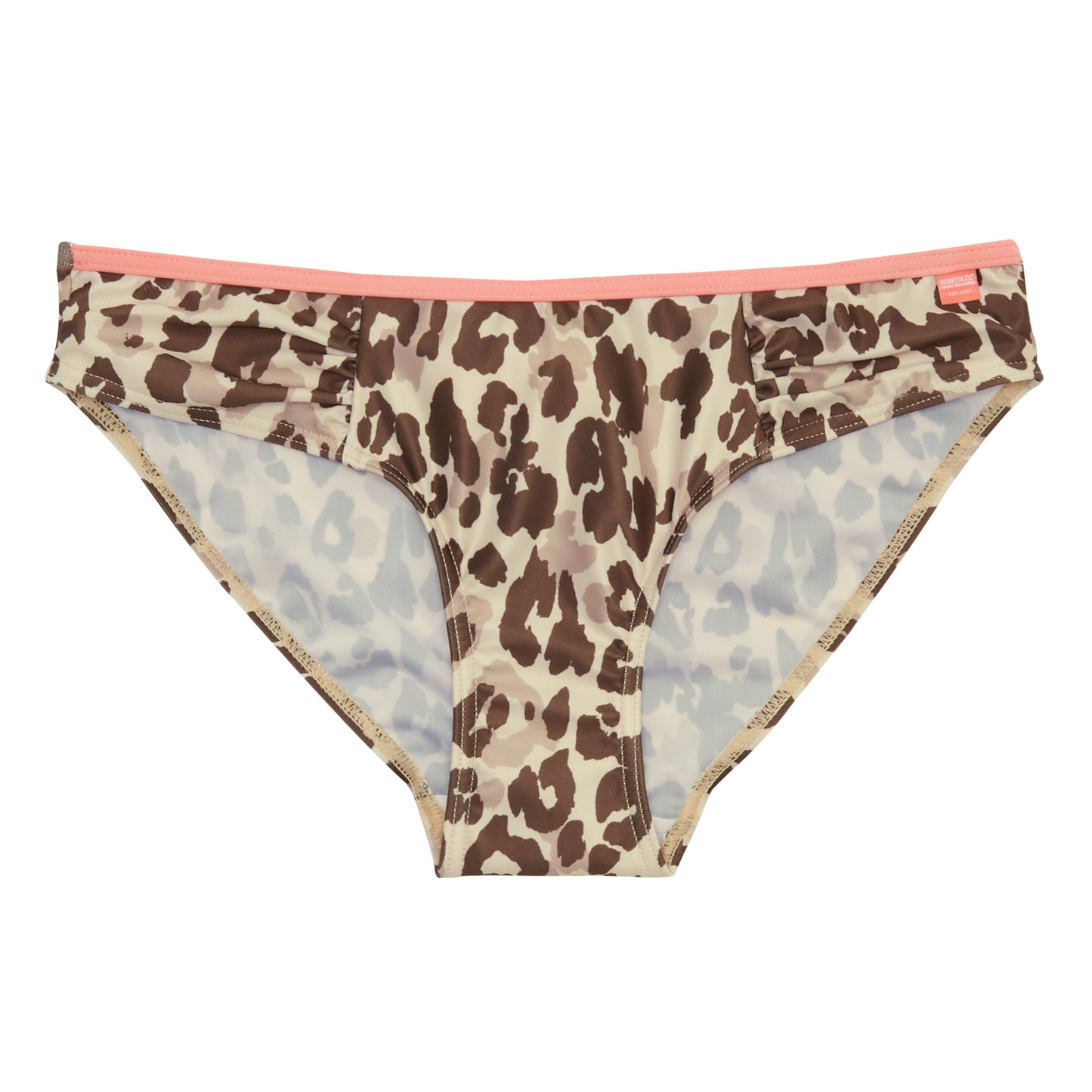 Natural - Front - Regatta Womens-Ladies Aceana Leopard Print Bikini Bottoms