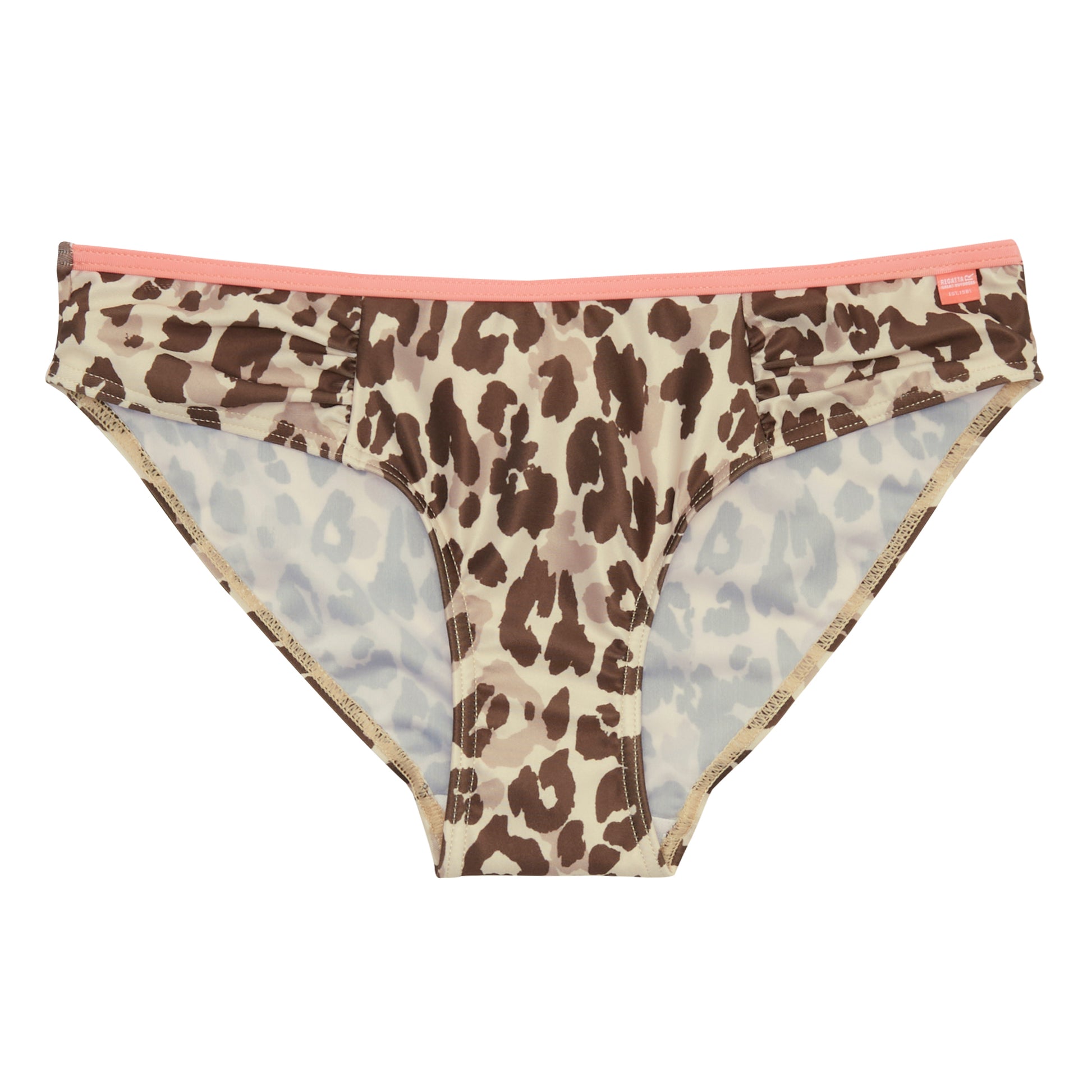 Natural - Front - Regatta Womens-Ladies Aceana Leopard Print Bikini Bottoms