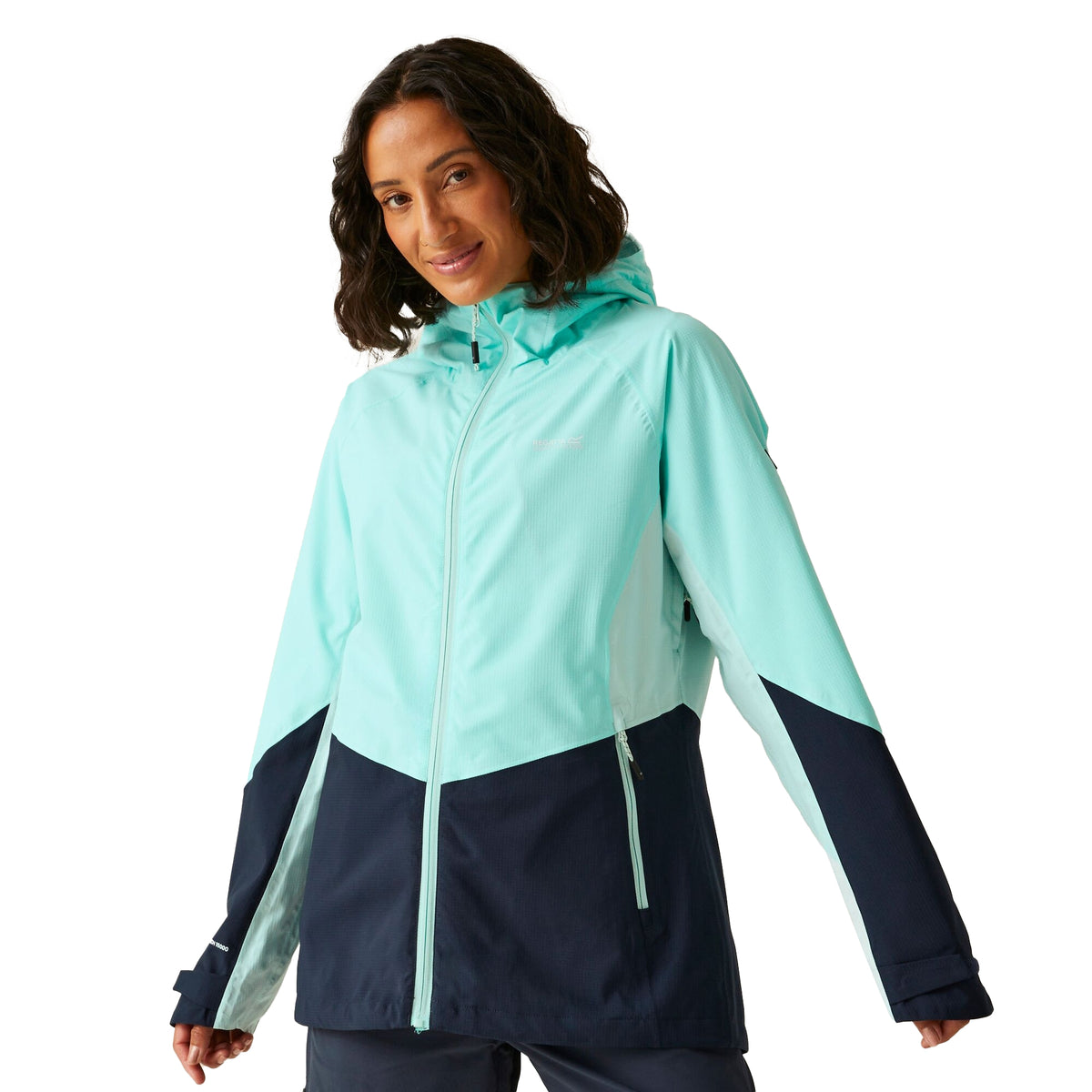 Aruba Blue-Navy-Icy Morn - Lifestyle - Regatta Womens-Ladies Raddick III Waterproof Jacket