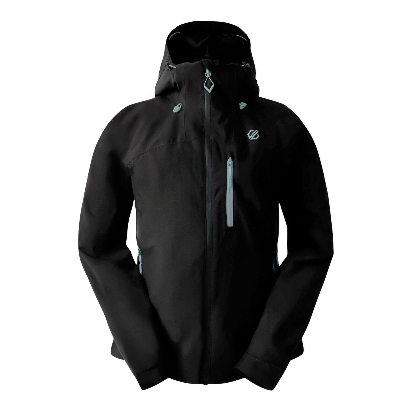 Black - Front - Dare 2B Womens-Ladies Torrek II Colour Block Waterproof Jacket