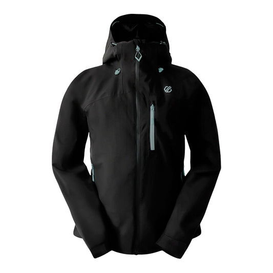 Black - Front - Dare 2B Womens-Ladies Torrek II Colour Block Waterproof Jacket