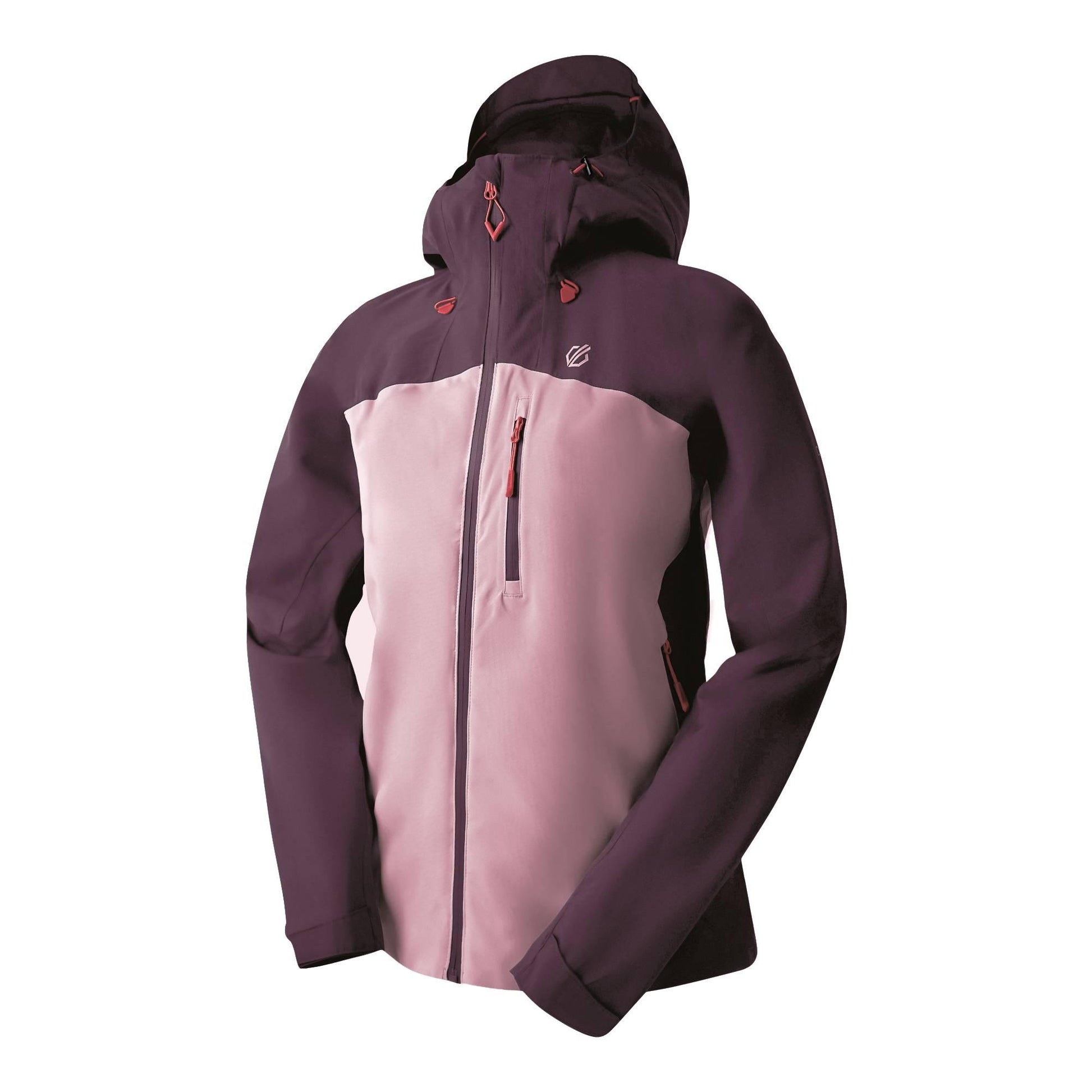 Deep Plum-Lilas - Side - Dare 2B Womens-Ladies Torrek II Colour Block Waterproof Jacket