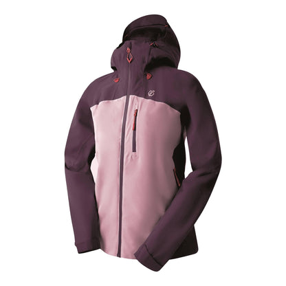 Deep Plum-Lilas - Side - Dare 2B Womens-Ladies Torrek II Colour Block Waterproof Jacket