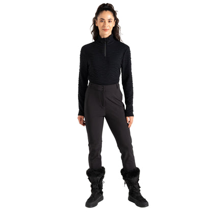 Black - Lifestyle - Dare 2B Womens-Ladies Sleek IV Softshell Ski Trousers