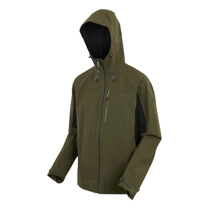 Olive Night-Black - Side - Regatta Mens Birchdale II Waterproof Jacket