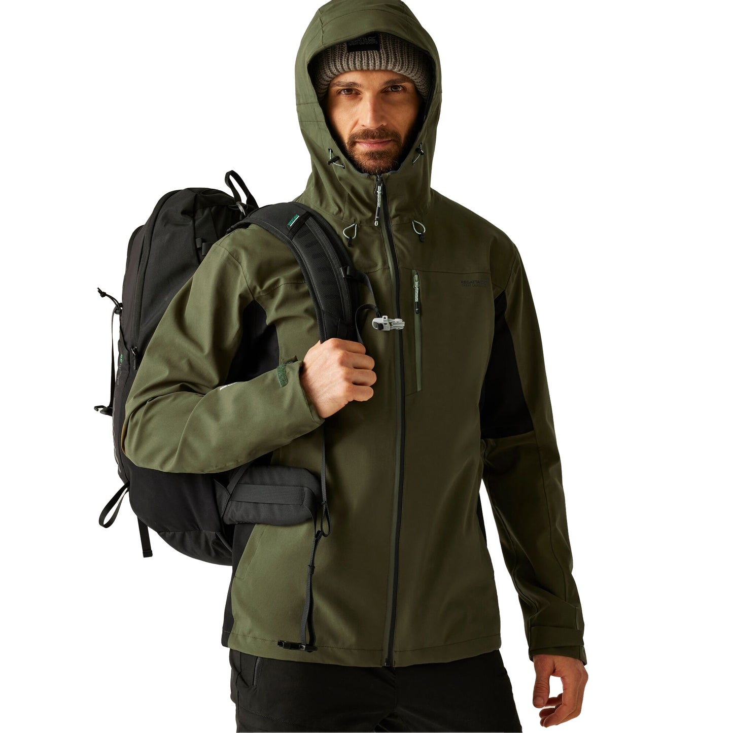 Olive Night-Black - Lifestyle - Regatta Mens Birchdale II Waterproof Jacket