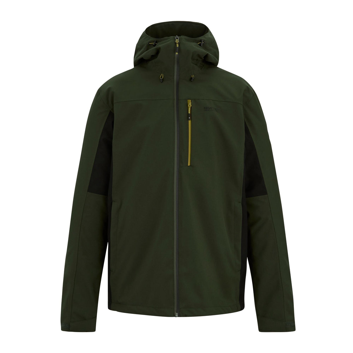 Dark Khaki-Black - Front - Regatta Mens Birchdale II Waterproof Jacket