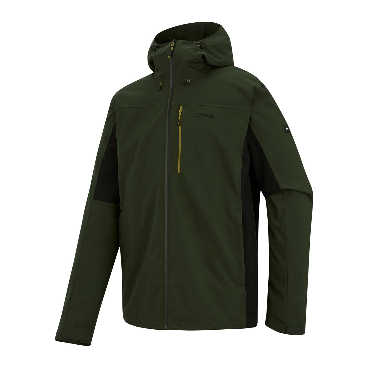 Dark Khaki-Black - Side - Regatta Mens Birchdale II Waterproof Jacket