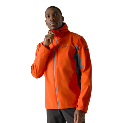Rusty Orange-Dark Storm - Lifestyle - Regatta Mens Birchdale II Waterproof Jacket