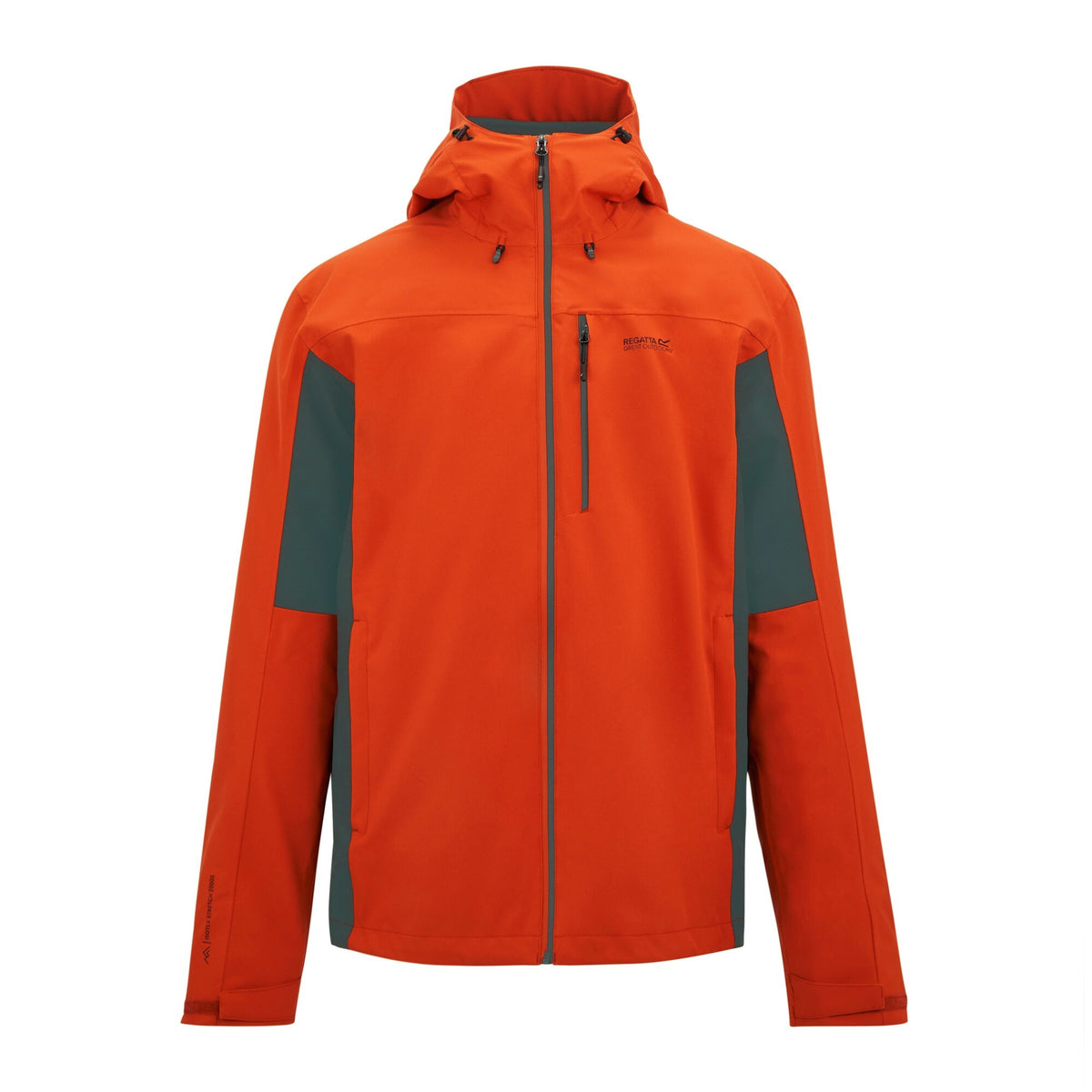 Dark Storm-Rusty Orange - Front - Regatta Mens Birchdale II Waterproof Jacket