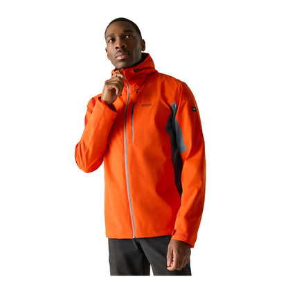 Dark Storm-Rusty Orange - Pack Shot - Regatta Mens Birchdale II Waterproof Jacket