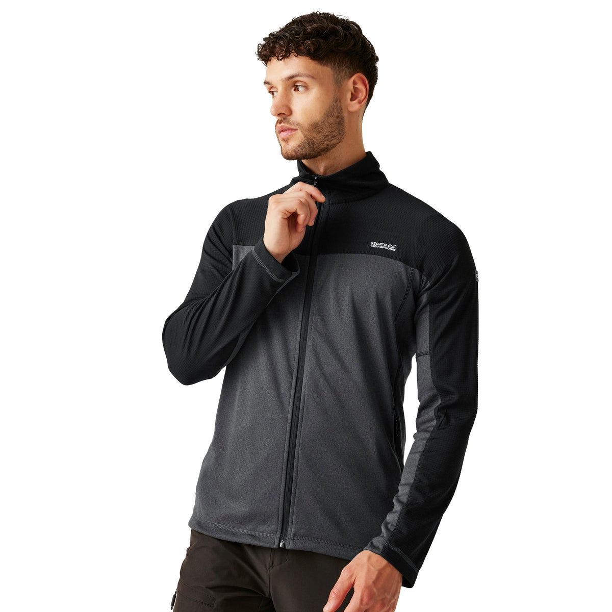 Ash-Black - Lifestyle - Regatta Mens Highton V Fleece Jacket