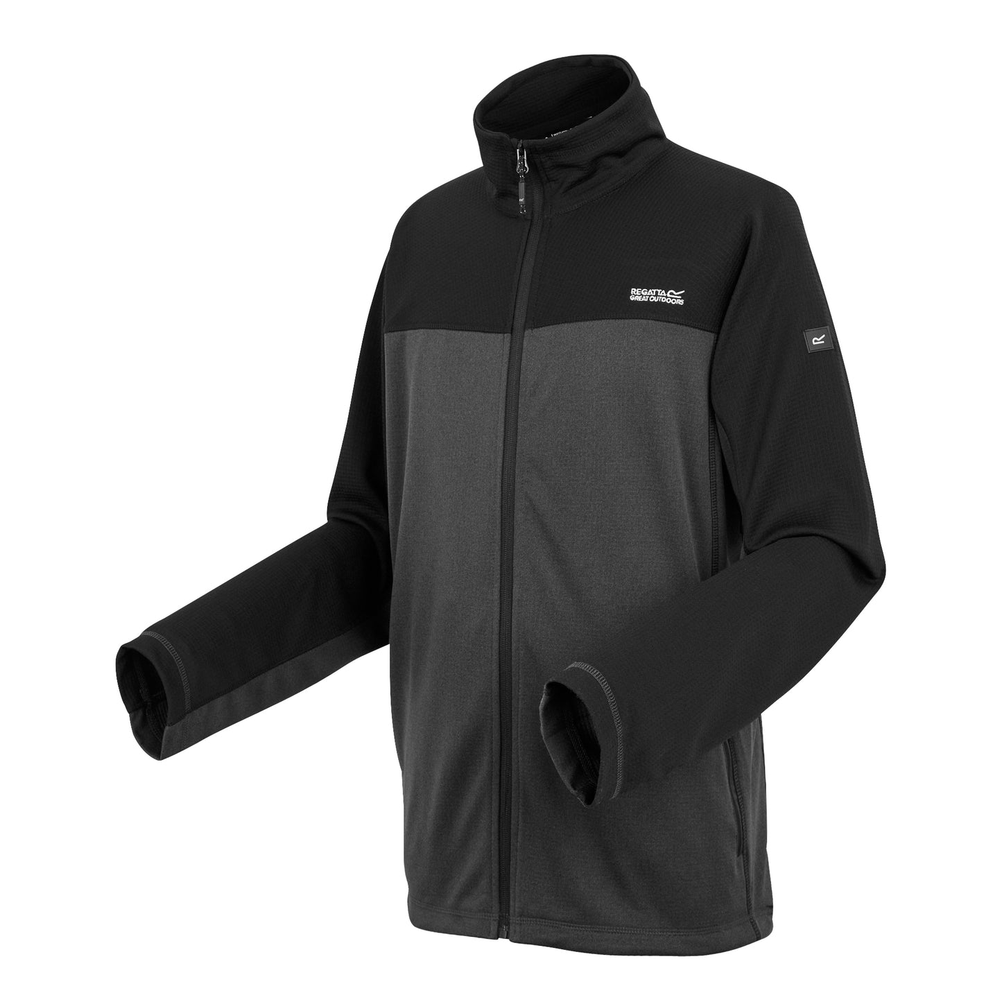 Ash-Black - Side - Regatta Mens Highton V Fleece Jacket