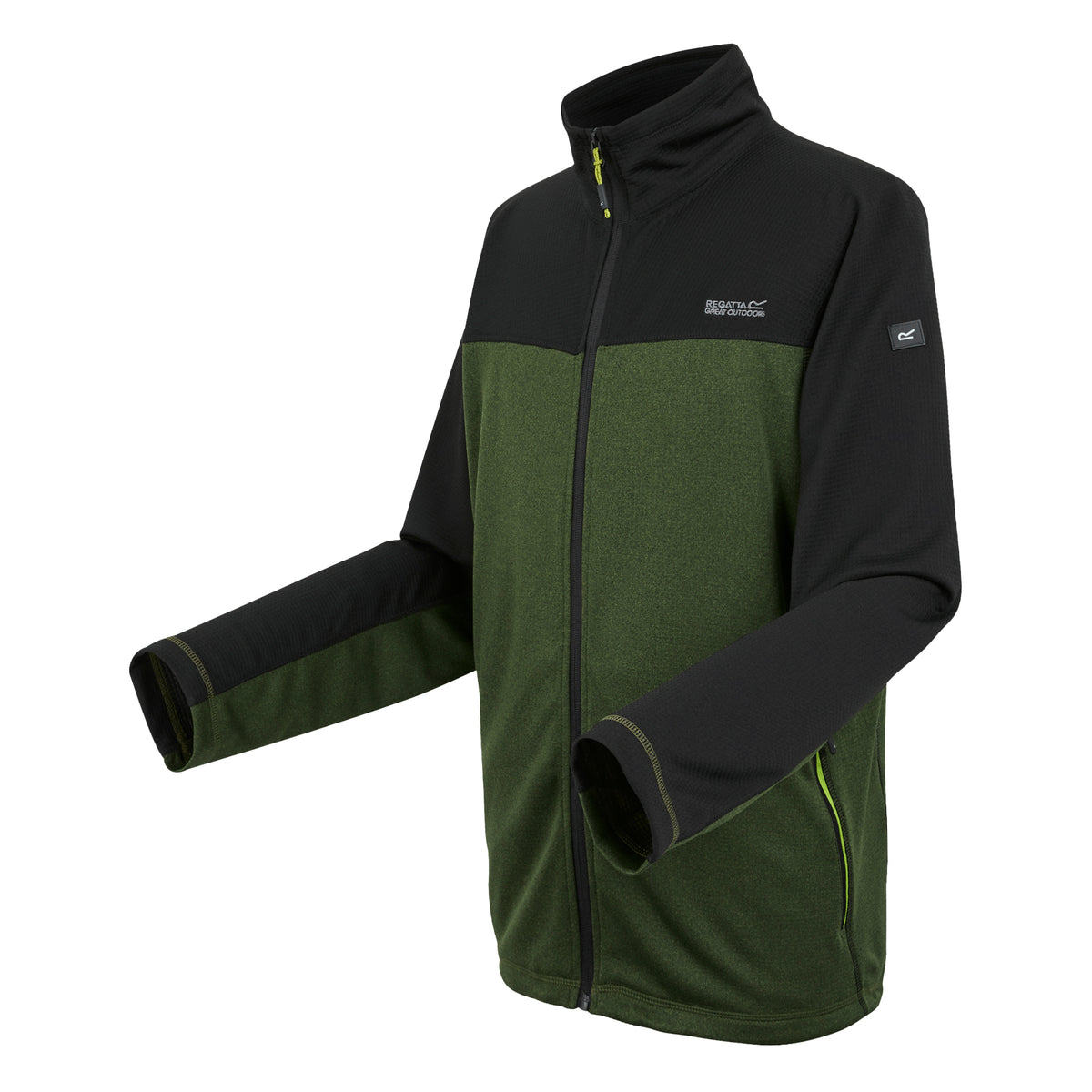 Nephrite Green-Black - Side - Regatta Mens Highton V Fleece Jacket
