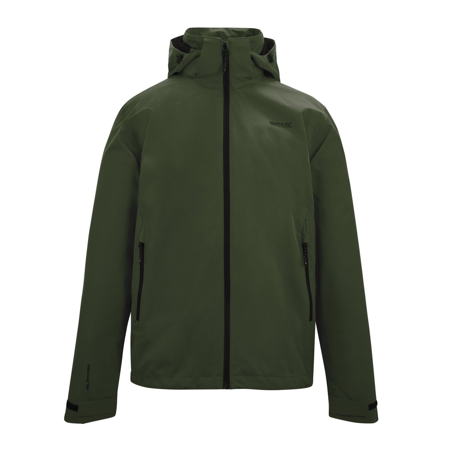 Dark Khaki - Front - Regatta Mens Oakhowe Waterproof Jacket