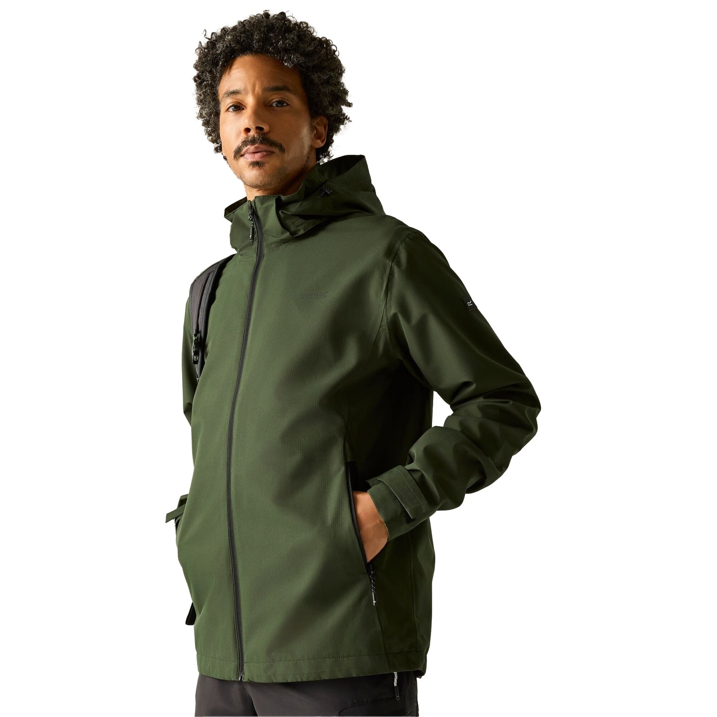 Dark Khaki - Side - Regatta Mens Oakhowe Waterproof Jacket