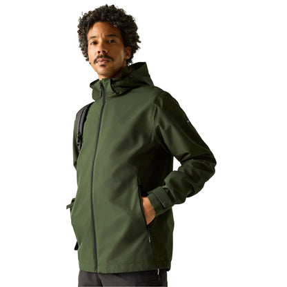 Dark Khaki - Side - Regatta Mens Oakhowe Waterproof Jacket
