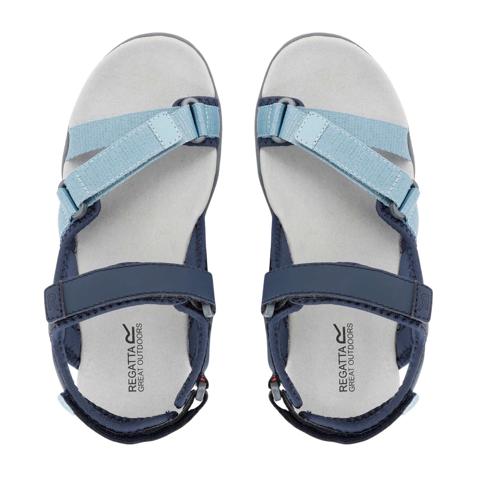 Navy-Stone Blue - Pack Shot - Regatta Womens-Ladies Santa Clara II Sandals